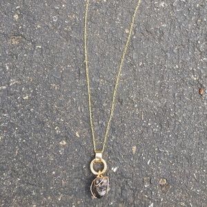 Rock necklace with swappable hand polished rock